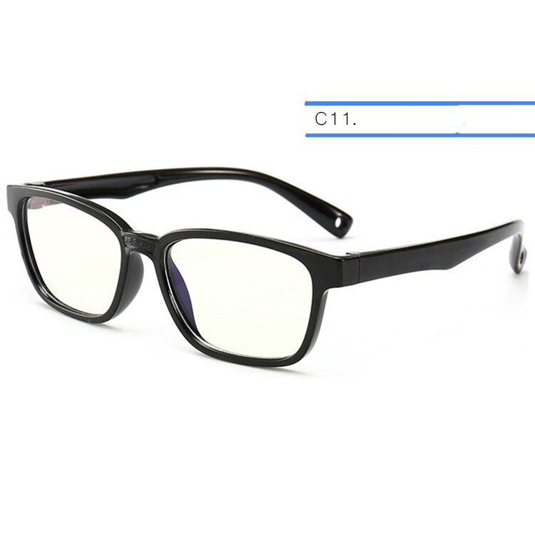 Lunettes anti-lumière bleue ivsta pour enfants, verres anti-rayons bleus, verres de jeu,  tr90 verres en silicone avec sangle de correction: C11