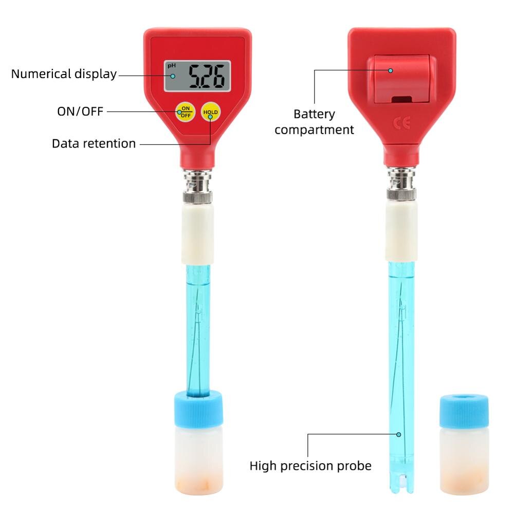 pH-98106 Meter Digital Acidity Meter pH Tester Soil Meter Tester for Plants Flowers Vegetable Acidity Moisture pH Measurement