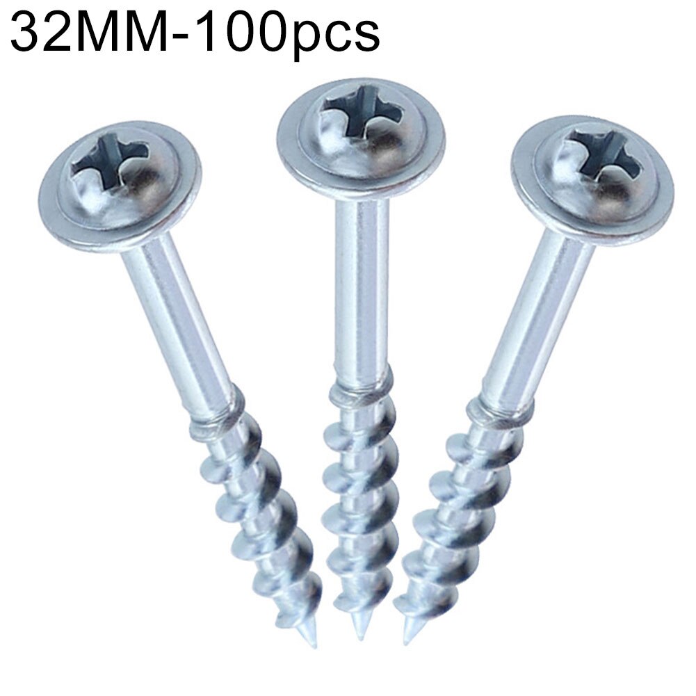 100 stk  st4 32/38/50/63mm selvskruende skruer til lommehullsjigg, festeverktøy til trebearbeiding: 32mm
