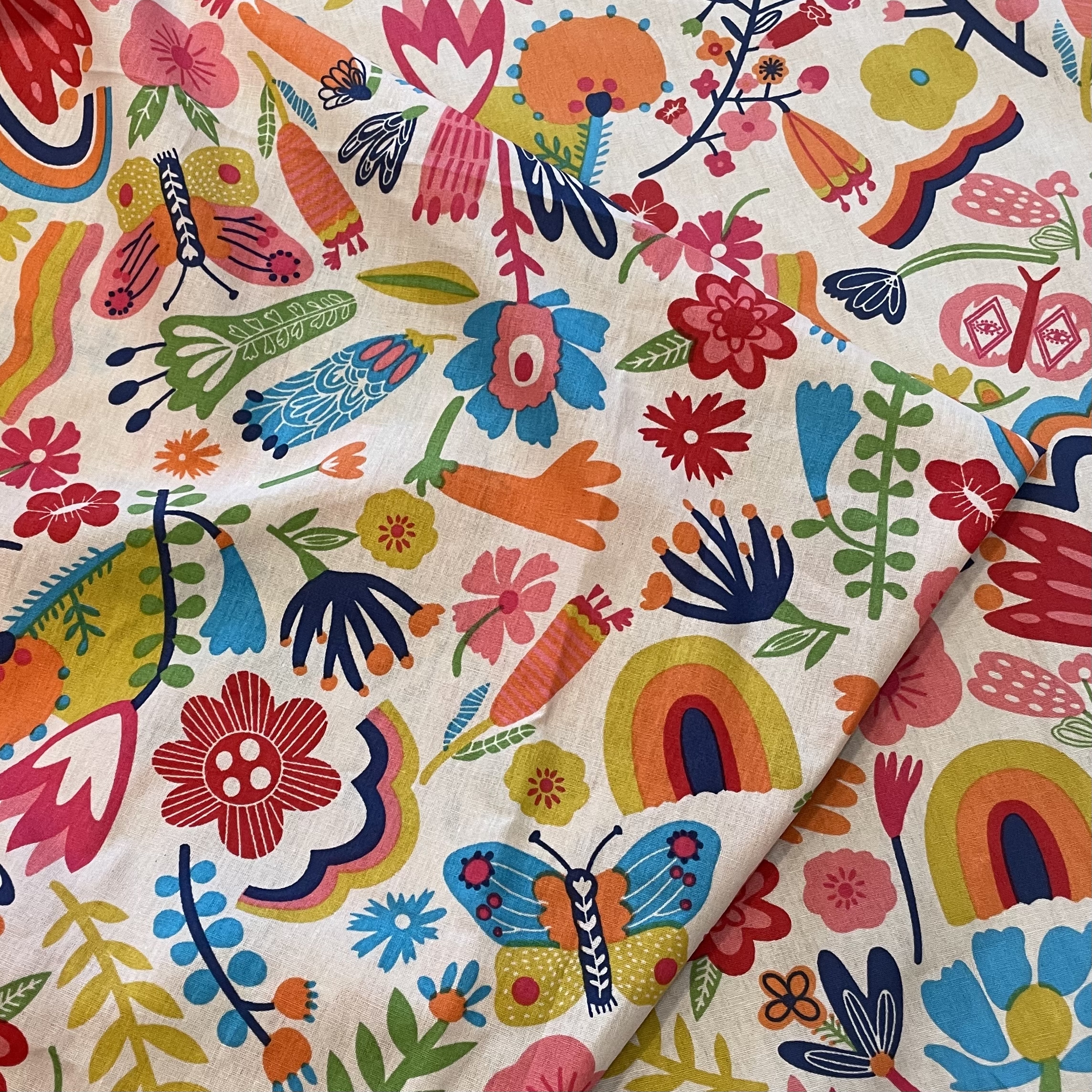 Tela de popelina de algodón 100% para costura, impresión Digital de flores rosas, empalme de para niños, vestidos y faldas, 40S: 1 yarda