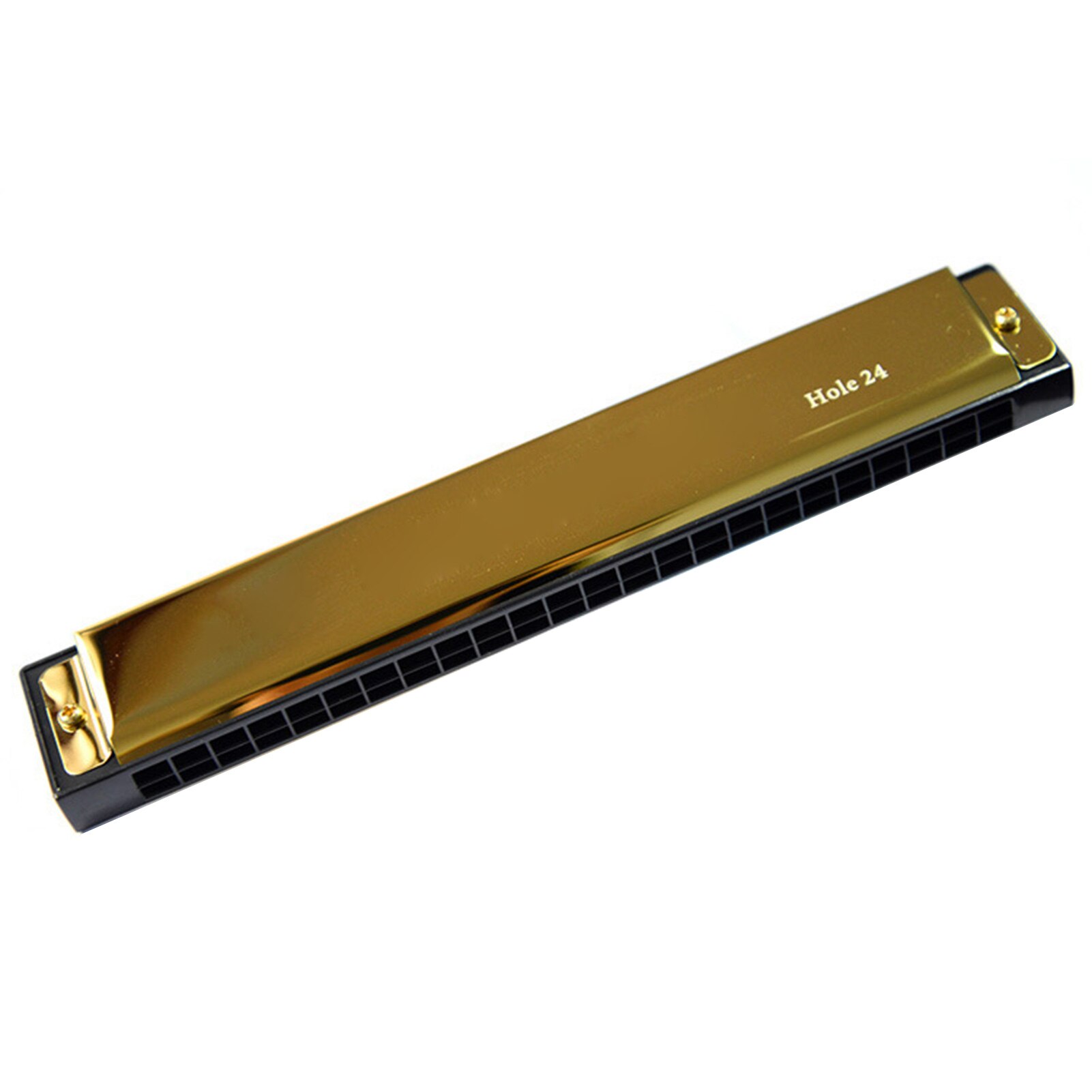 Professionele Harmonica In C Sleutel Met Case 10/24 Gaten Voor Beginer Band Speler En Studenten Te Dragen MC889: Gold 24 Holes
