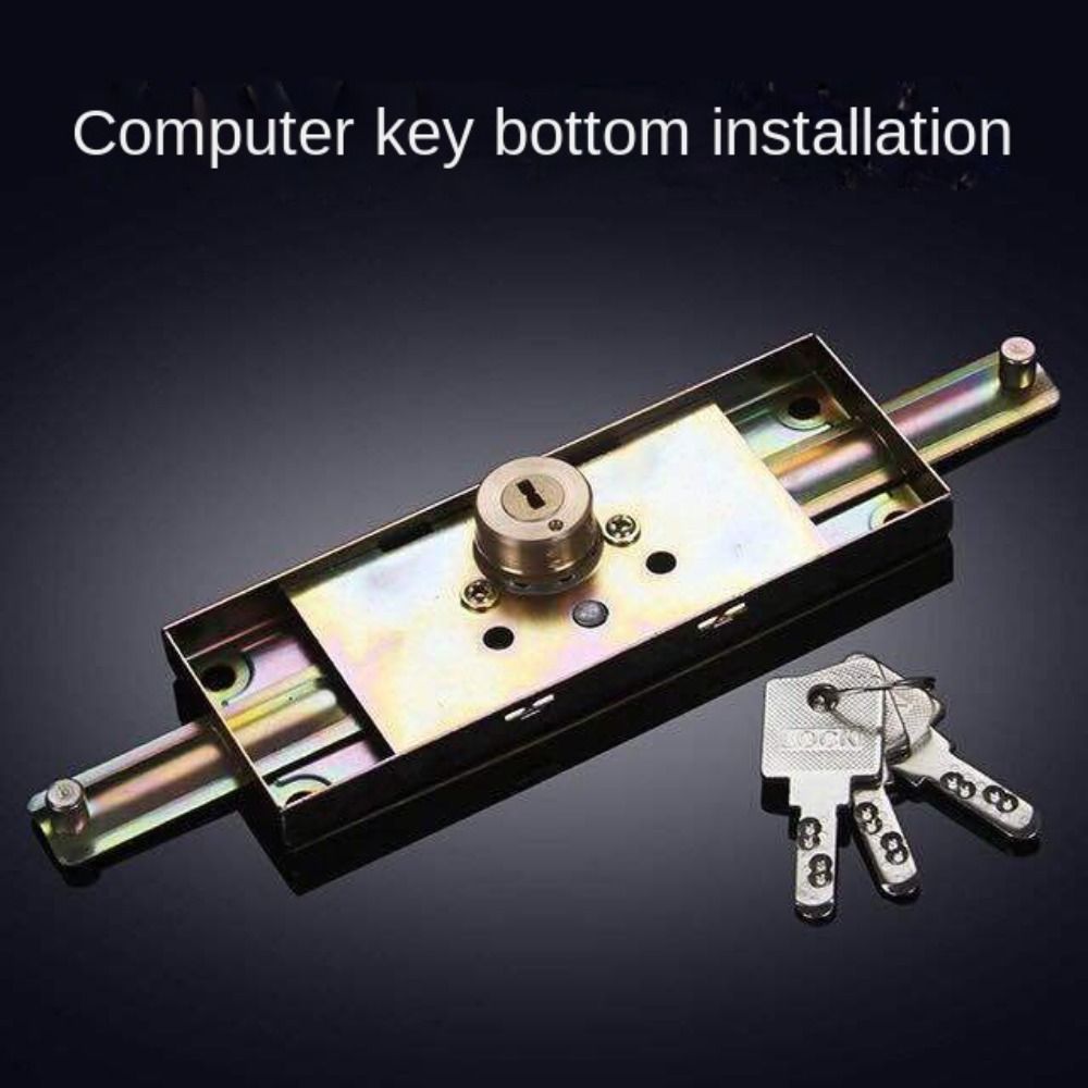 Alloy Roller Shutter Door Lock with Key Middle Bottom Roll Gate Lock Cross Shaped Thicken Anti-theft Locks Garage: WHITE
