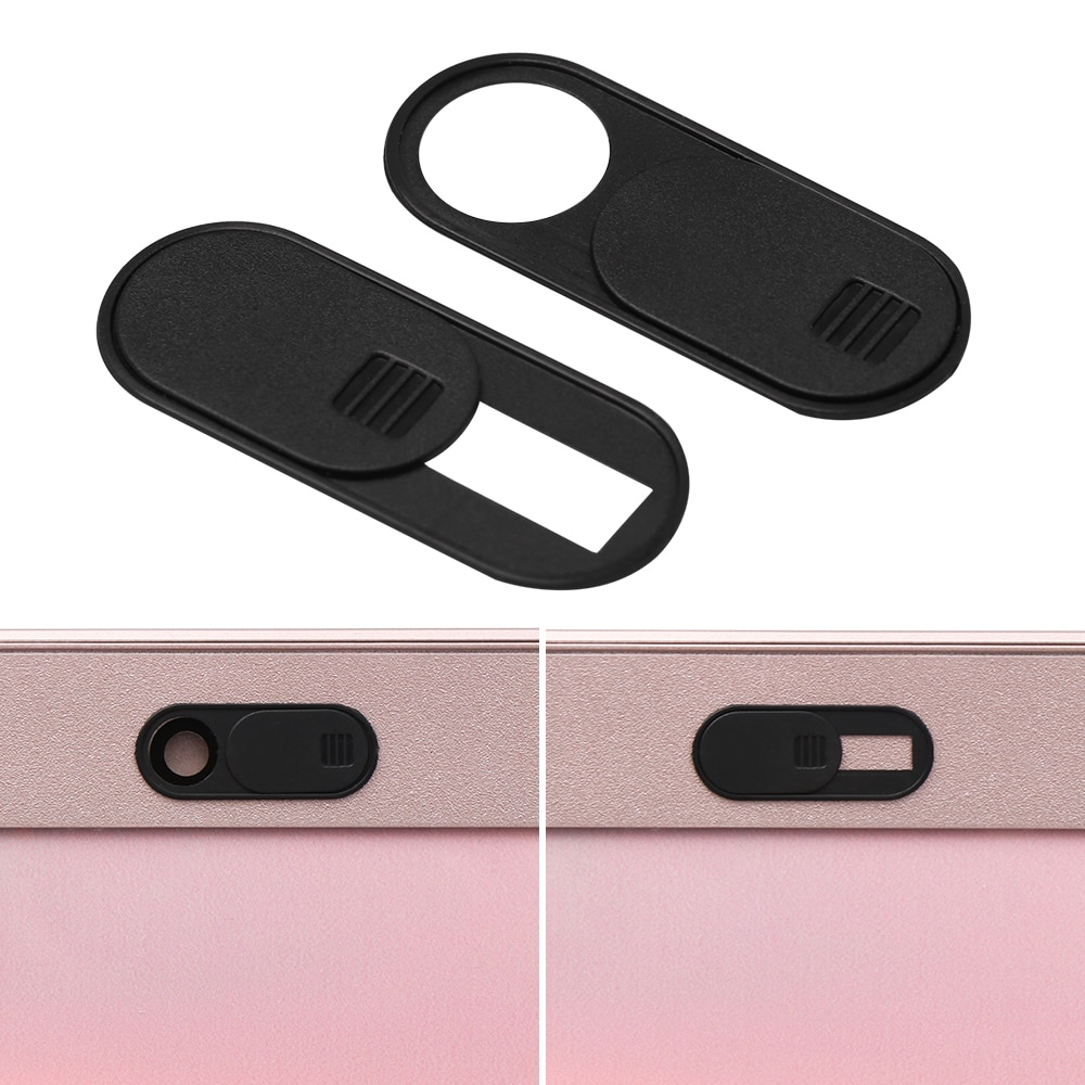 3Pcs Universal Plastic Zwart Webcam Cover Sluiter Magneet Slider Camera Cover Voor Iphone Laptop Mobiele Telefoon Len Privacy Stickers