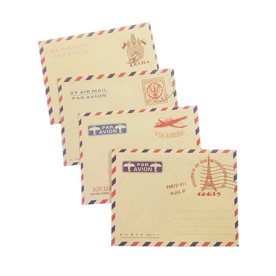 10 Pcs/lot Mini Retro British Style Travel Envelop Kraft Paper Envelopes For Mini Postcard Small Greeting Sobres Invitacion