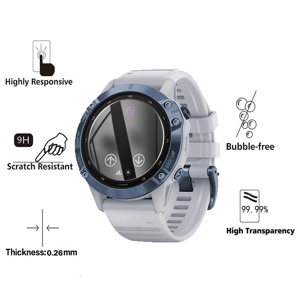 2 + 1 caso protetor de tela para garmin fenix 5 5S 5x relógio inteligente tpu macio capa protetora escudo filme vidro temperado
