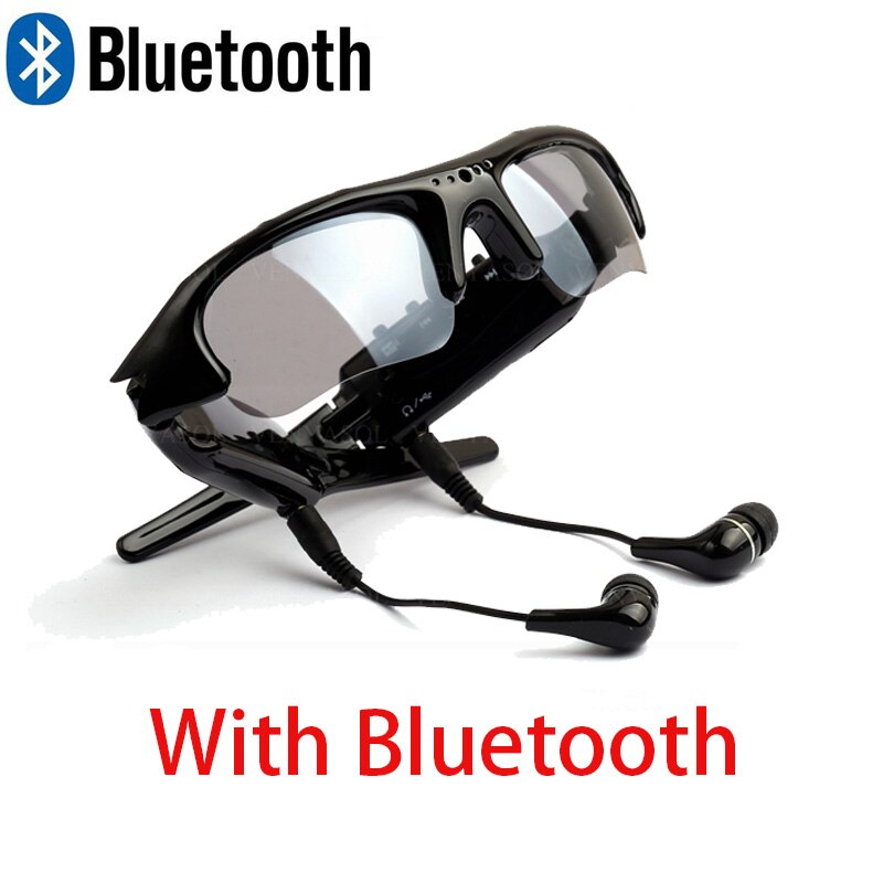 Lunettes intelligentes musique enregistreur vidéo DV MP3 HD 1080P Bluetooth connexion téléphone Sport de plein air lunettes de soleil caméra Support TF carte: With Bluetooth / With 32GB TF Card