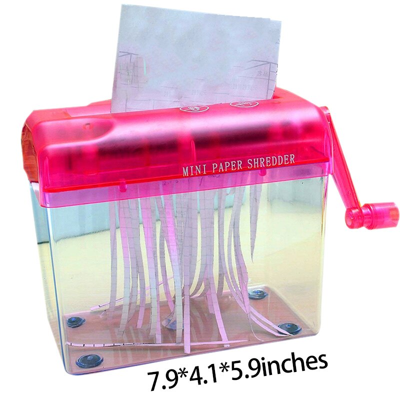 Mini Hand Shredder Portable Paper Shredder A6 Manual Shredder Documents Paper Cutting Tool Home Office Desktop Stationery