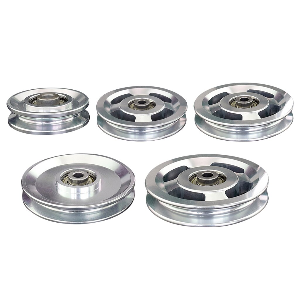 Legering katrol wiel enkel wiel touw hijsen u groef rol tractiegeleider 114/73//88/95/110 mm: 114 mm