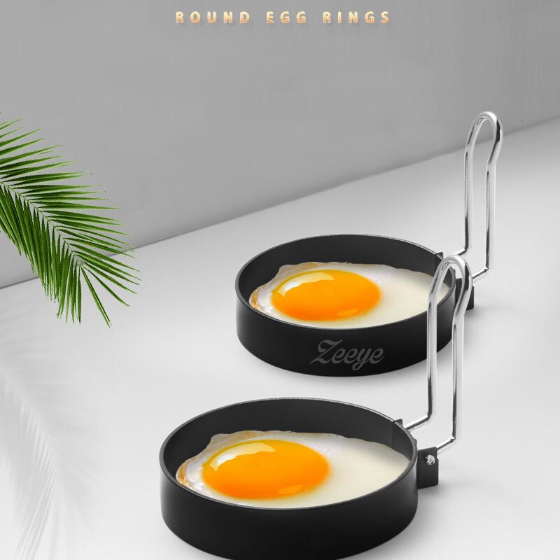 Molde redondo de acero inoxidable antiadherente para tortilla, para el hogar, modelo de tortilla de huevo frito, herramienta de cocina