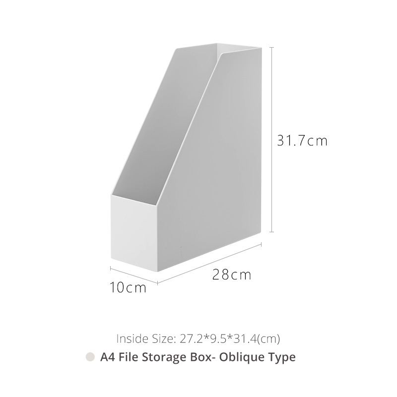 Shimoyama Kantoor Opbergdoos Desktop Bestand Document Papier Organizer Box Multi-Functionele Boeken Potlood Diversen Plastic Kast Doos: Oblique Type
