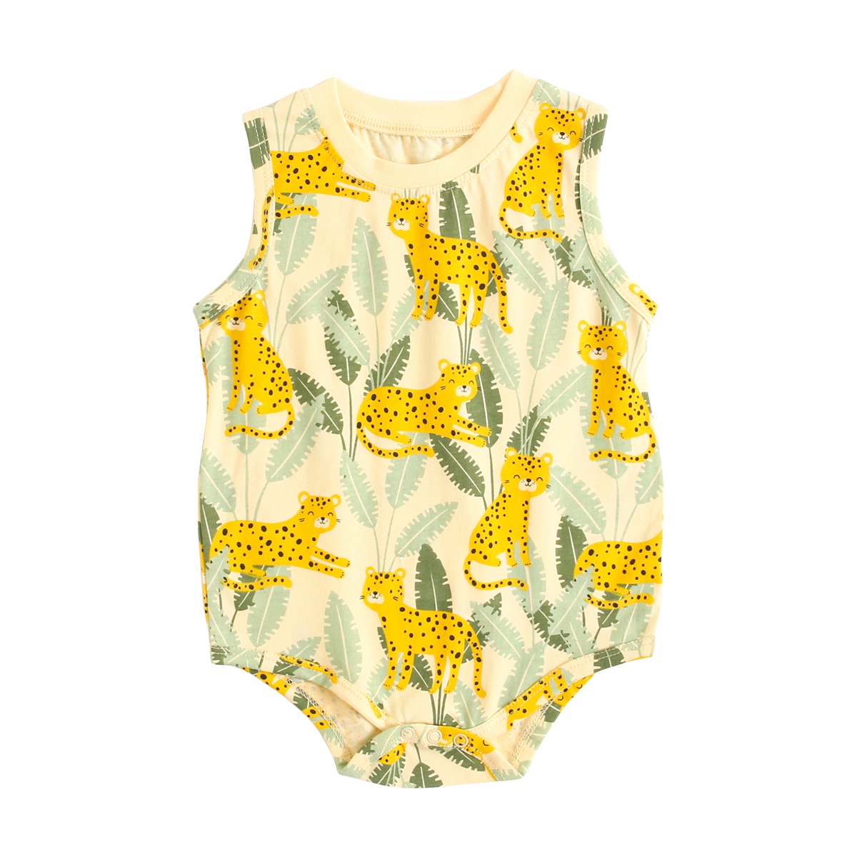 Sanlutoz Zuigelingen Jongens Zomer Katoenen Mouwloze Body Baby Jongens Animal Kleding Casual: 0-6M