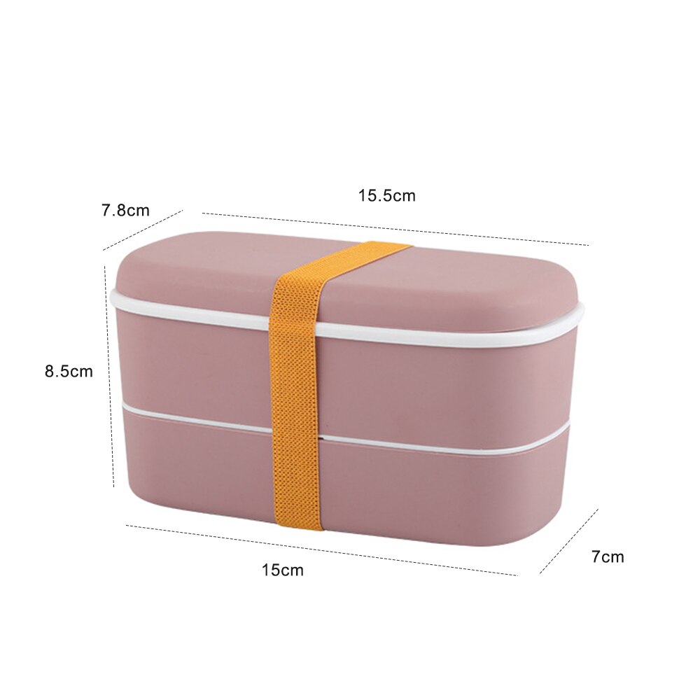 Microwavable 2Layer Lunch Box With Compartments Leakproof Bento Box Insulated Food Container With Chopsticks: G354744