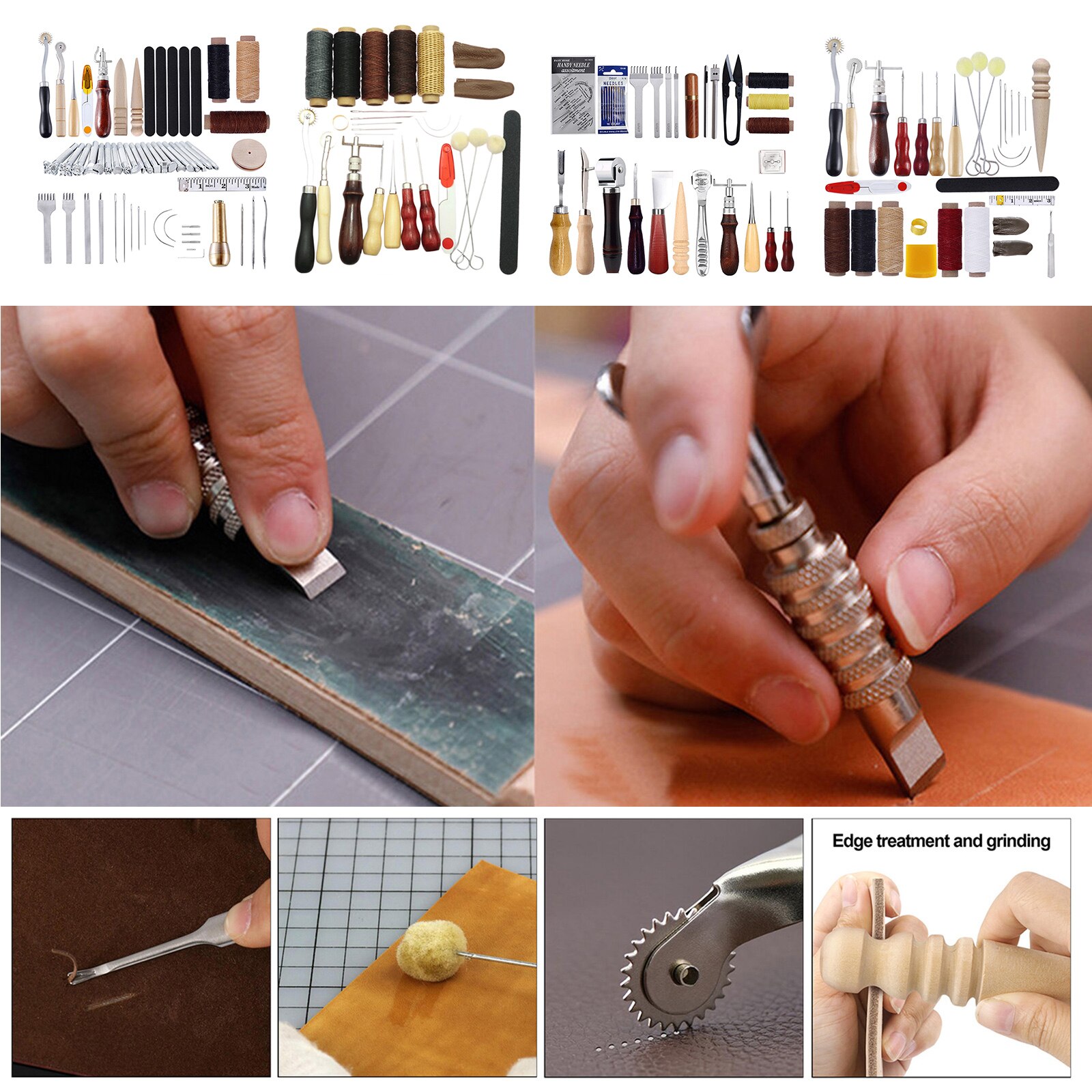 Leather Crafting Tools Prong for Hand Punching Sewing Carving Leathercraft