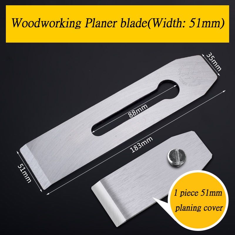 Hand Planer Blades 180*44*2.9mm HSS Planer Cutter Width 38 44 51mm Woodworking Planer Saw Blades 183*51*2.9mm With Planing Cover