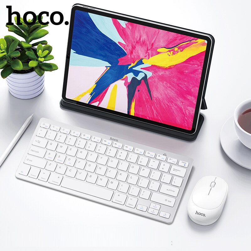 HOCO wireless keyboard and Mouse Protable Mini Keyboard Mouse Combo Set 2.4 Ghz stable connection For Notebook Laptop Mac PC