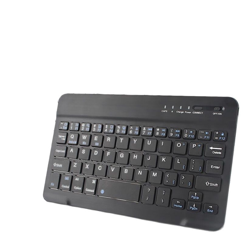 7 8 9 10 Inches Mini Wireless Keyboard Portable Rechargeable Bluetooth-compatible Keyboard Retro Teclado For iPad Tablet Laptop: DZ2103004Black / 7-8inch