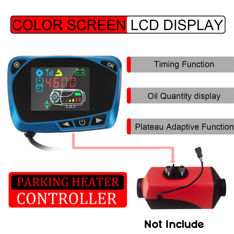 12v/24v lcd display termostat monitor switch + fjernbetjening tilbehør til 5kw/8kw bilvarmer bil parkering dieselvarmer