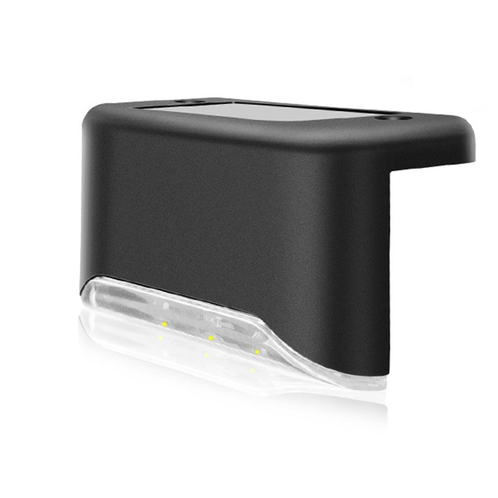 Outdoor Zonne-verlichting Verlichting Voor Dek Post Hek Stappen Of Trappen Led Light Waterdichte Draadloze Solar Lamp: black