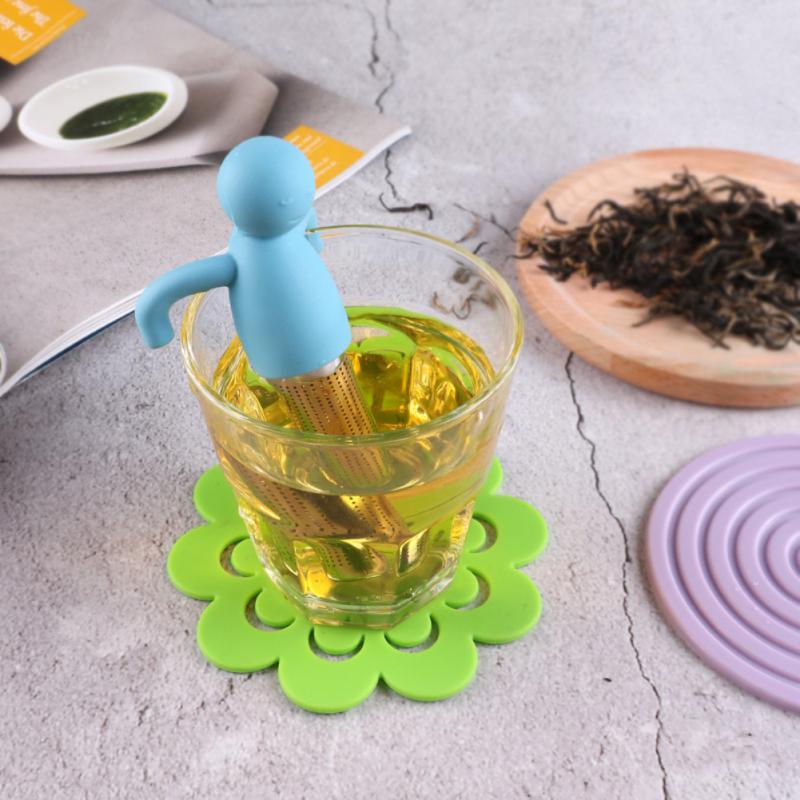 Stainless Steel Tea Maker Filter Food Grade Silica Gel Tea Maker Villain Tea Leakage Two Handed Tea Separated Vertical Tea Maker