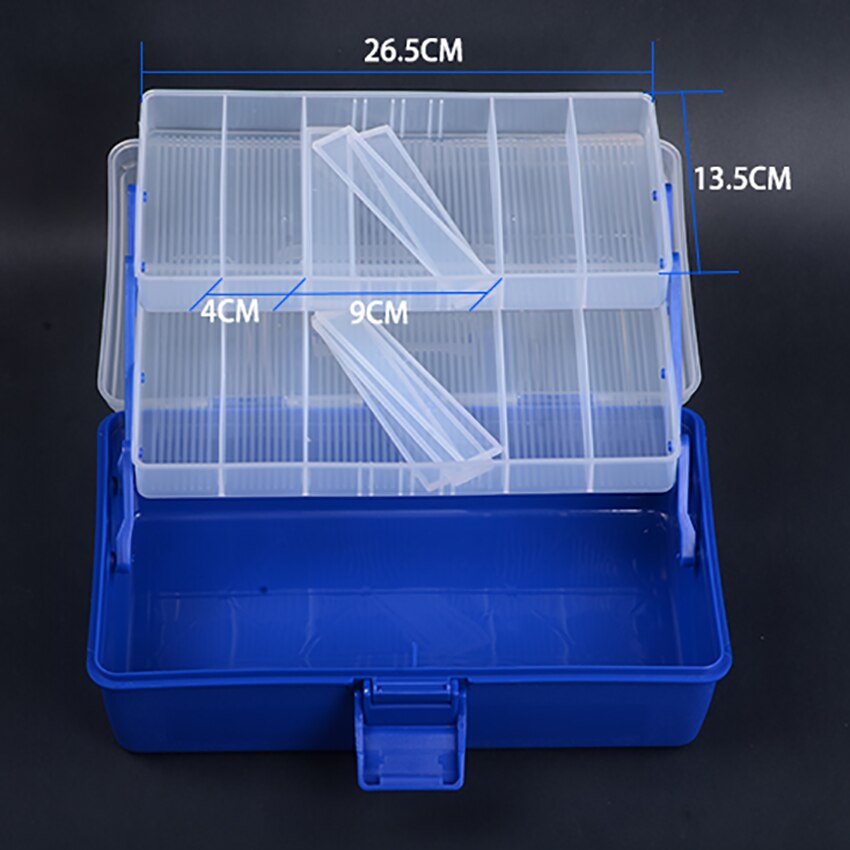 Plastic Three Layer Toolbox Foldable Parts/Medicine/Manicure/Fishing Bait Storage Box Mult-functional Workbin Boxes