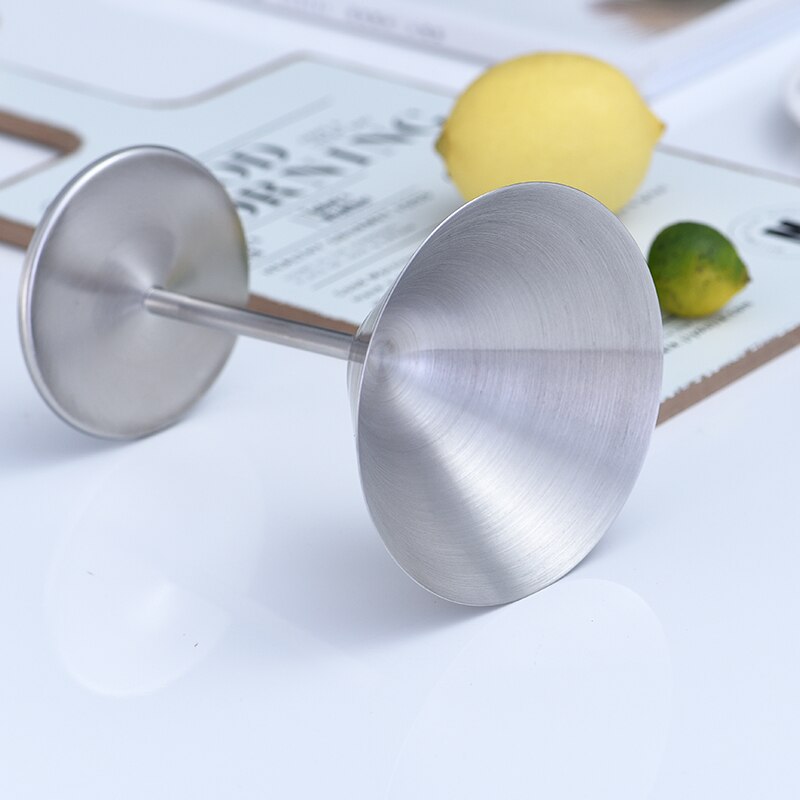 304 Stainless steel cocktail cup Martini triangle cup high foot juice metal bar beverage wine cup claret glass