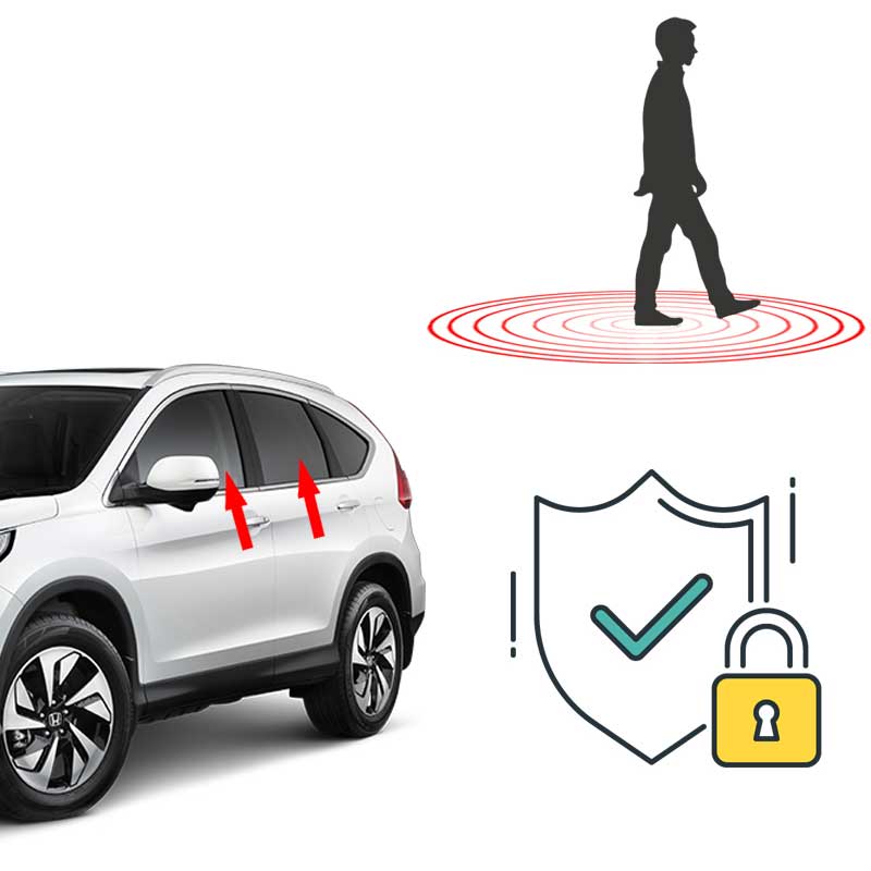 Sovellus avaimeton auton hälytysjärjestelmä, jossa keskuslukko automaattinen tavaratilan avausanturi automaattinen älyavain