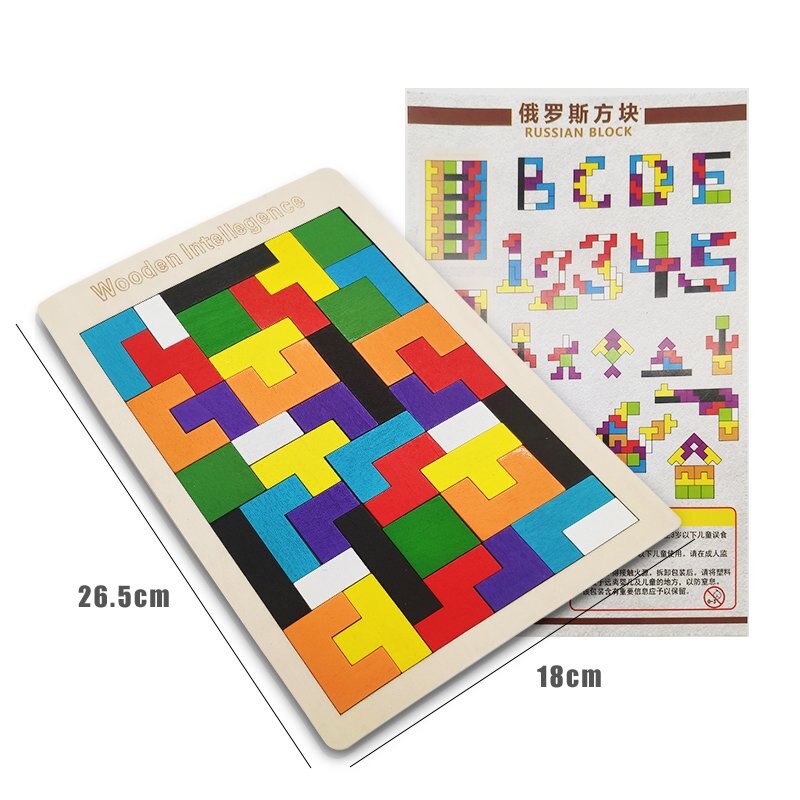 Puzzels Magic Tangram Kinderen Houten Educatief Spel Kind Puzzel Cubes Puzzels Kinderen Speelgoed Kinderen Jongens Meisjes