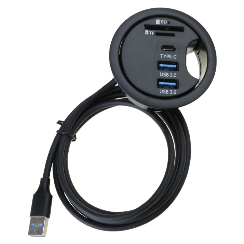 USB Desk Grommet Hole USB Hub Mounting Desktop Grommet Hole Desktop Cable Organizers for PC Laptops HDD USB Device