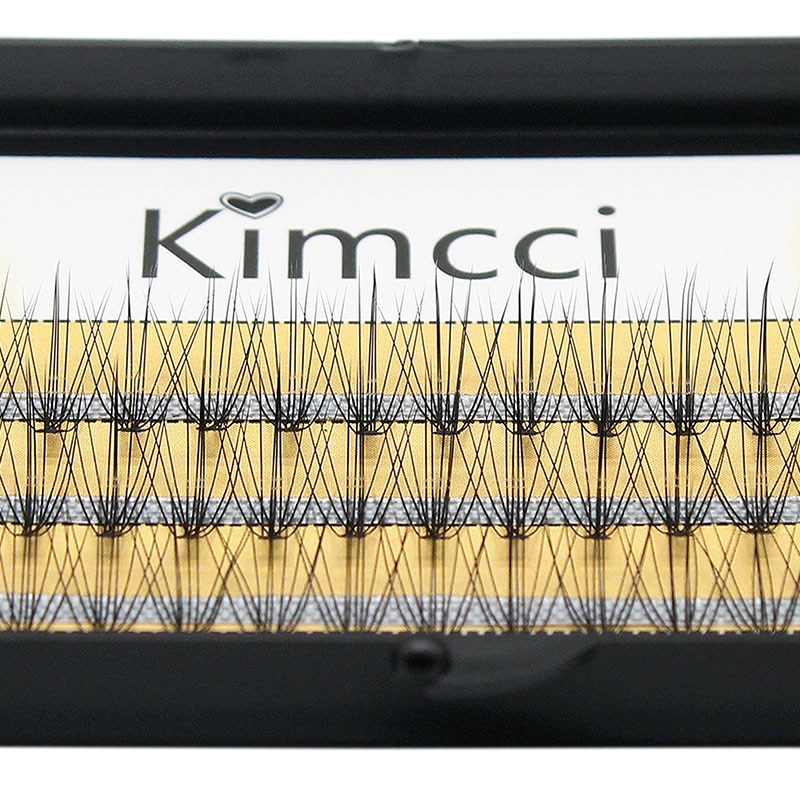 Kimcci naturel longs cils évasés individuels grappe Faux cils 60 paquets/boîtes maquillage vison Extension de cils Faux Cilias