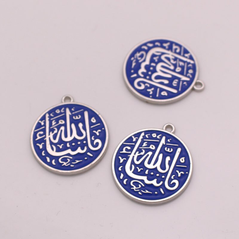 green color Mashallah in arabic muslim charm 3pcs /lot