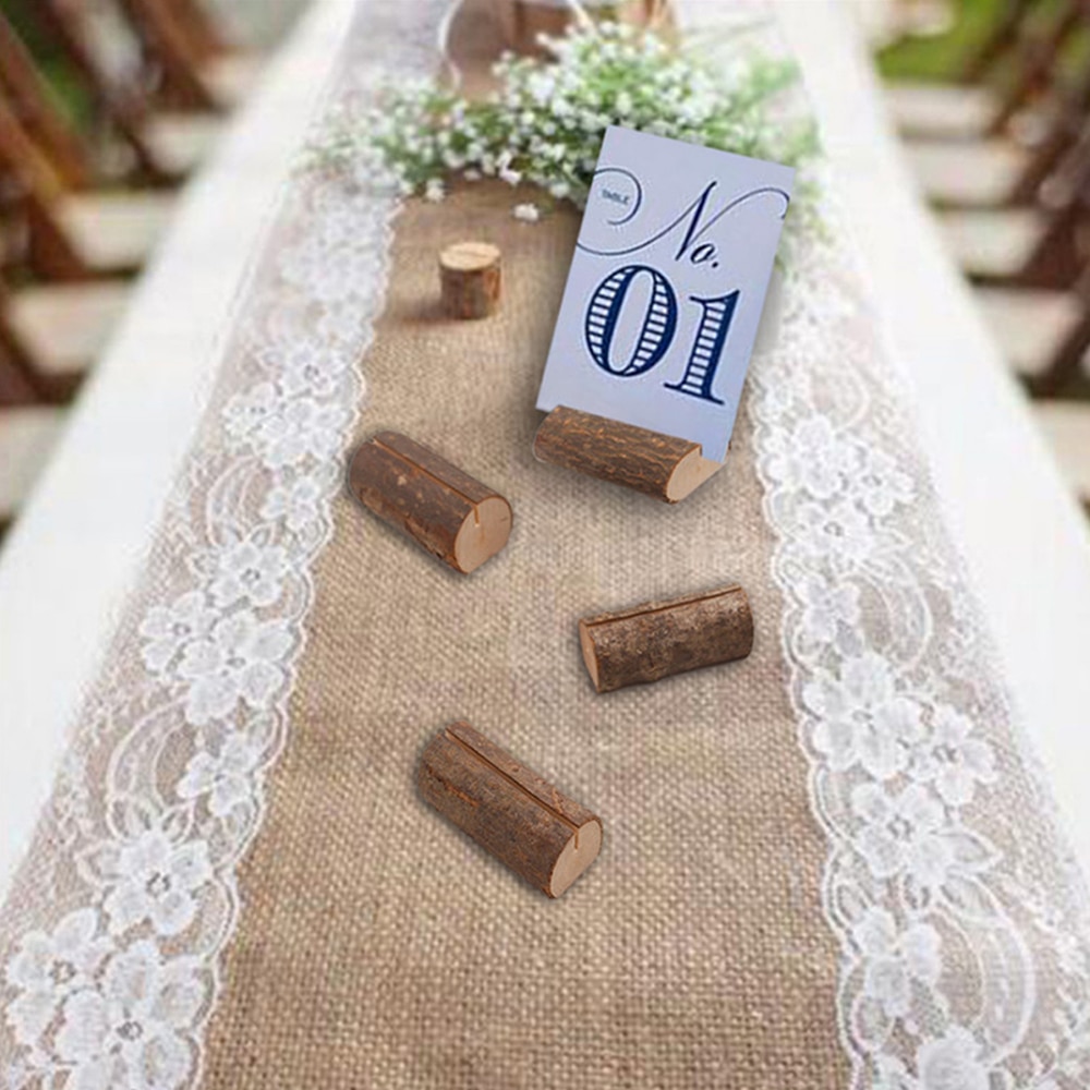 Houders Stump Vorm Tafel Bruiloft Houten Naam Plaats Card Menu Stand Nummer Naam Houder Bruiloft Plaats Mark Decoratie