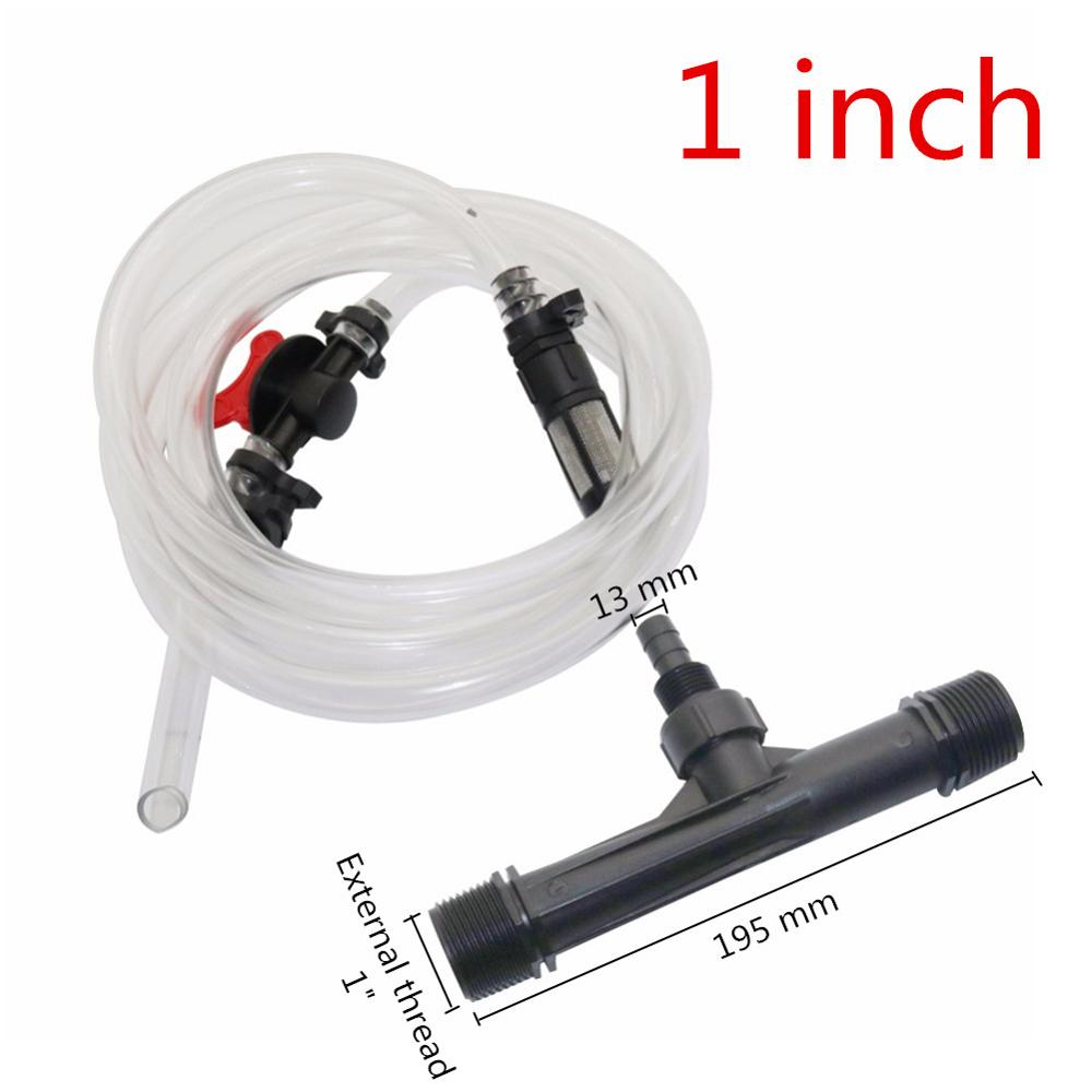Kits de inyectores de fertilizante Venturi de rosca macho de 1 pulgada y 1,5 pulgadas con Tupe, sistema de riego para agricultura y jardín, herramienta de fertilizante, 1 Juego: 1 Inch