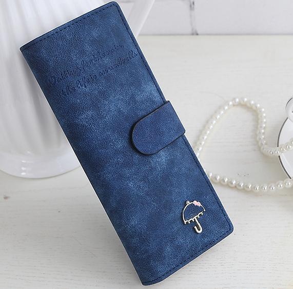 kommen nubuk 55 karten Position große kapazität frauen brieftasche karte geldbörse für freies: tief blau