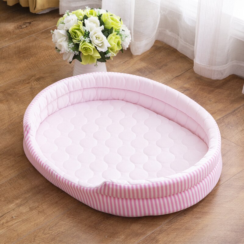 Alfombrilla de seda de hielo para cama de mascotas, cojín de hielo de verano, Enfriador de seda fría a prueba de humedad, esterillas de sofá portátiles para todas las estaciones, accesorios para mascotas