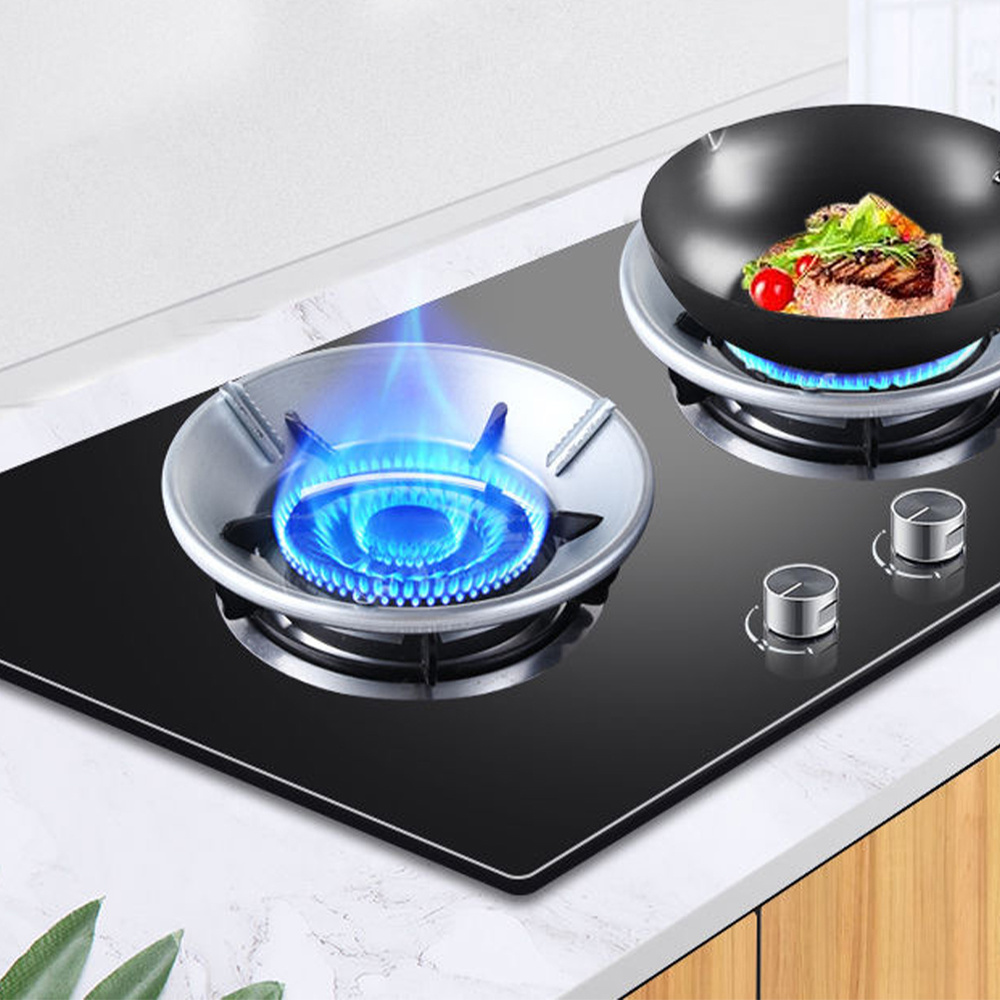 1pc samle ild energibesparende emhætte gaskomfur forrude energibesparende dæksel til hjemmerestaurant hotel  (4 huller)