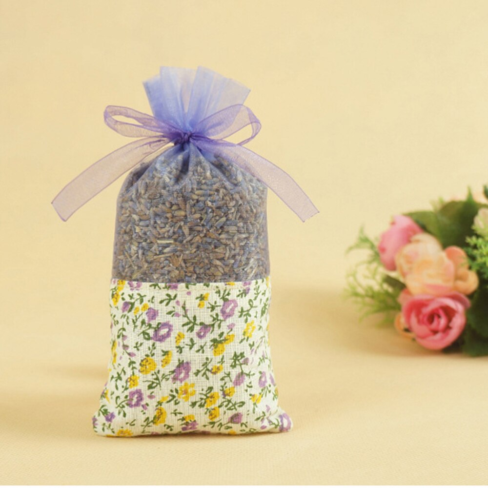 Lavendelzakjes lege bloemen bedrukte zakjes met trekkoord geurzakjes voor ontspannend slapen