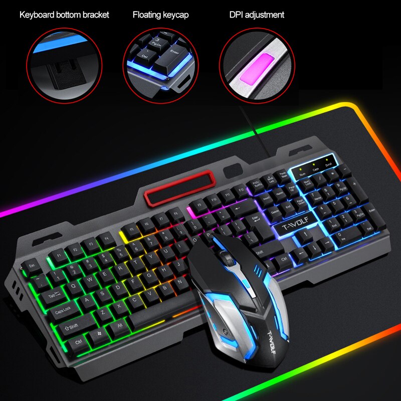 Gaming Toetsenbord En Muis Pc Rgb Backlit Toetsenb... – Vicedeal