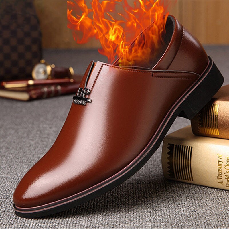 ACEBUY2 Men White Dress Shoes Men's Shoes Spring Breathable British Business Dress Shoes