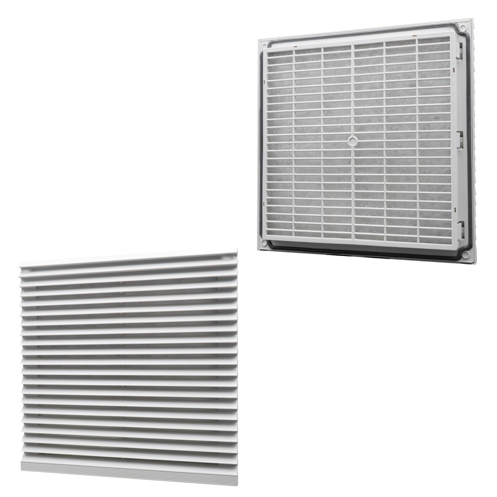 255mm x 255mm Kast Ventilatie Filter Set Luiken Cover Fan Grille Lamellen Blower Ventilator Filter FK6625/ FK3325-300