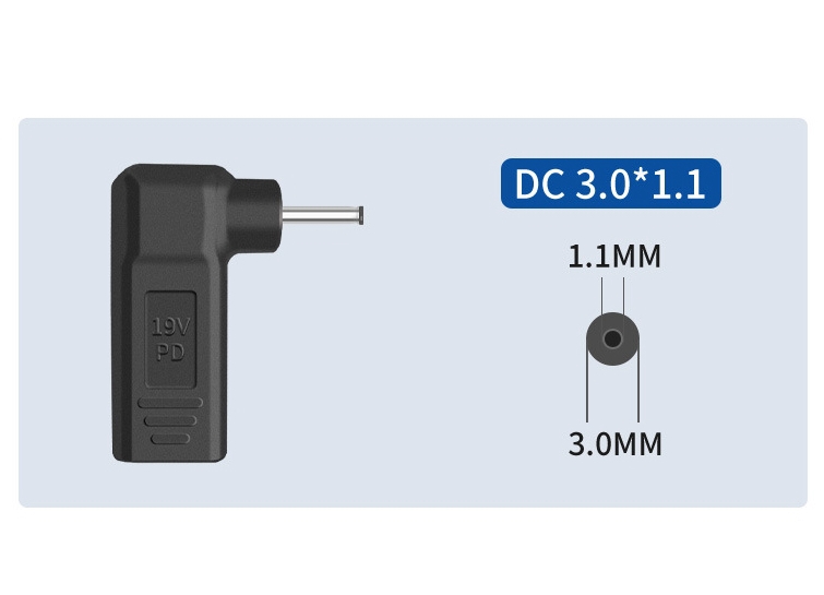 Laptop Power Adapter Connector DC Plug USB Type C Female naar Universele Mannelijke 11*4.5mm voor Lenovo Asus Hp Dell Acer Notebook Charge: WHITE