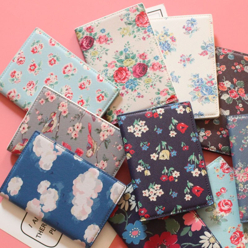 Cloud Pattern Women Passport Cover Travel Accessories PU Passport Protector With Bank ID Card Holder Case for Kids Women