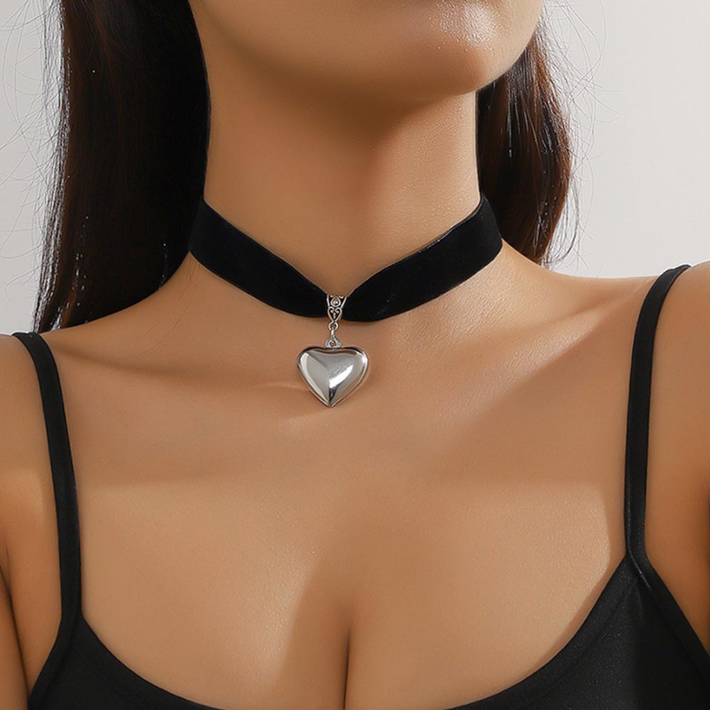 Koreaanse Mode Fluwelen Choker Ketting voor Vrouwen Vintage Sexy Kant Ketting met Hangers Gothic Meisje Hals Sieraden Accessoires: Donker Goud