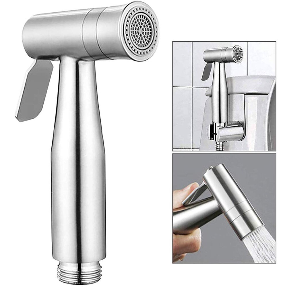 Hand Bidet Faucet Bathroom Handheld Toilet Bidet Sprayer Set Stainless Steel Attachment Hand Sprayer Shower Head Self-Cleaner