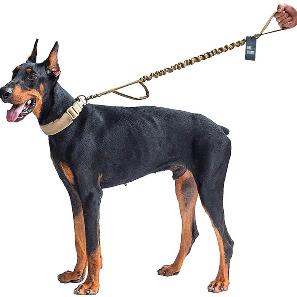 Grote Hond Trekkabel Explosieveilige Punch Hondenriem Nylon Training Leash Elastische Huisdier Kragen Multicolor