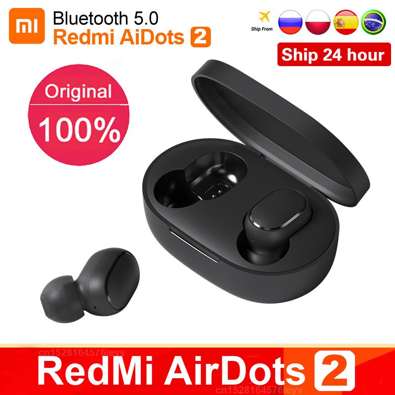 Origina Xiaomi Redmi AirDots 2 In Ear Bluetooth 5.0 Wireless Earphones With Mic Handsfree Earbuds AI Control AirDots Pro 2S 2 SE