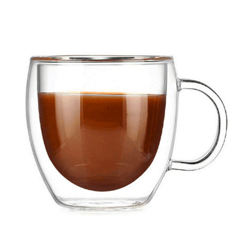 Kubek szklany w kształcie serca z podwójnymi ściankami, odporny na działanie wody, kubek robić herbaty kungfu, kubek robić mleka i soku z cytryny, kubek robić picia, kubek robić kawy dla miłośników