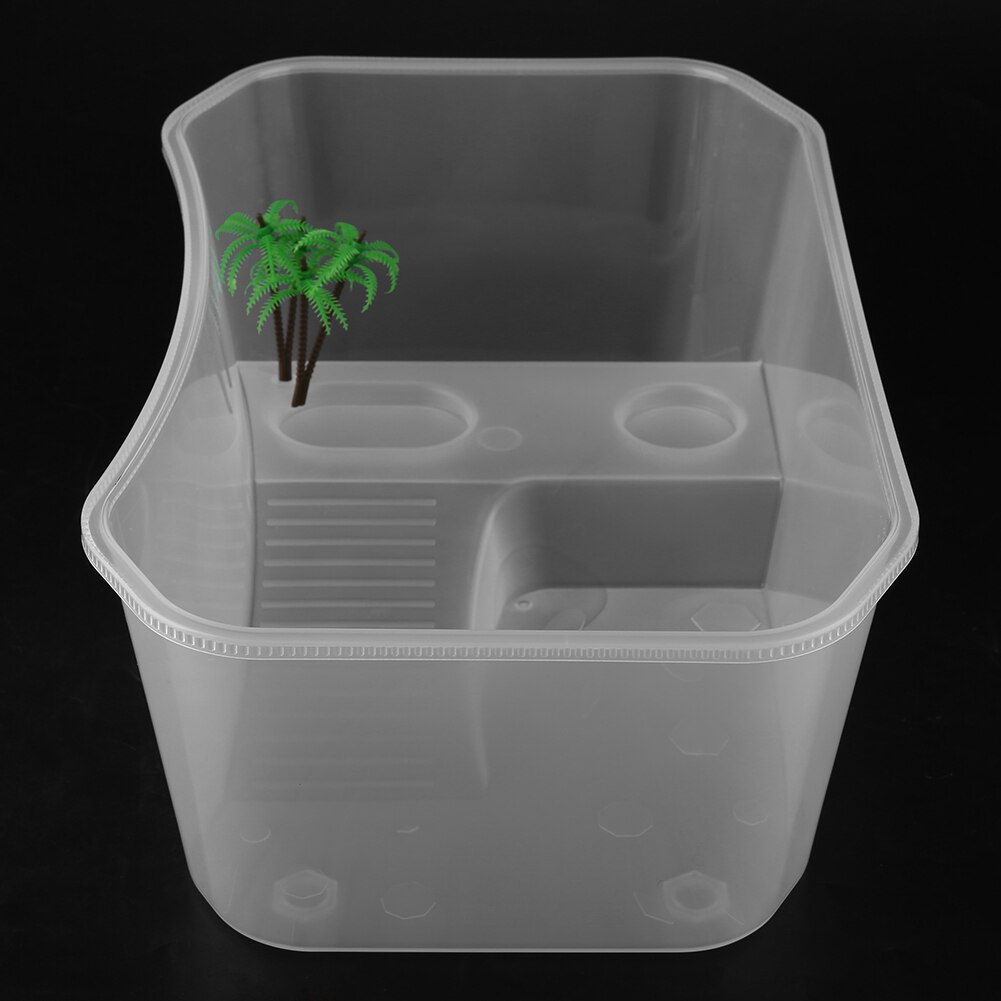 Tanque de peces portátil de plástico abierto para acuario, caja de cría de tortugas, filtro desmontable, caja de apoyo para tortugas, Reptiles y lagartijas