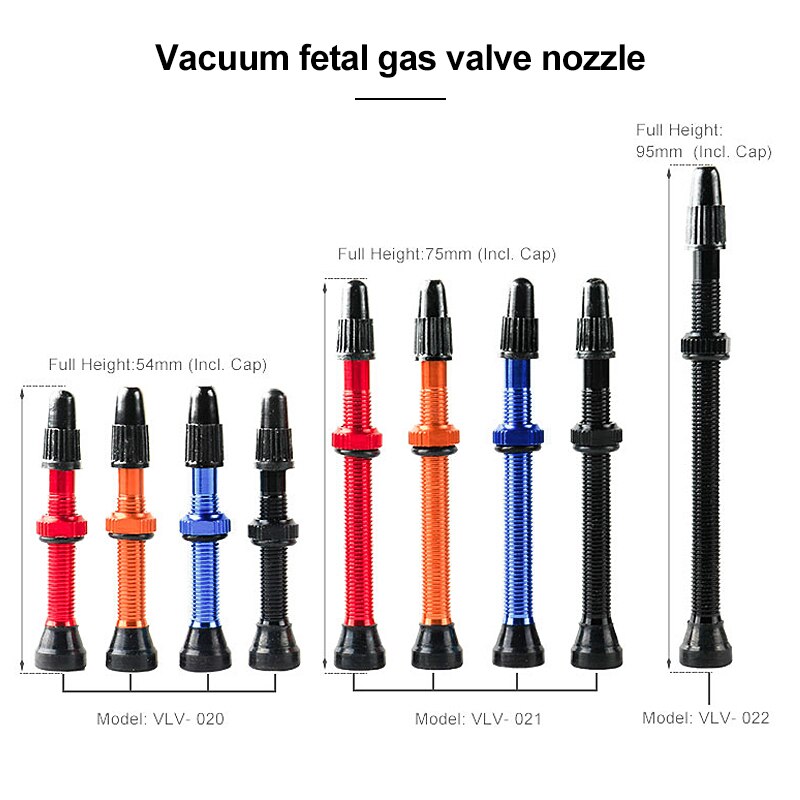 Válvulas Presta para bicicleta de montaña, llantas sin cámara de aleación de latón, Compatible con vástago sin depósito, 40/60/80mm, 1 par