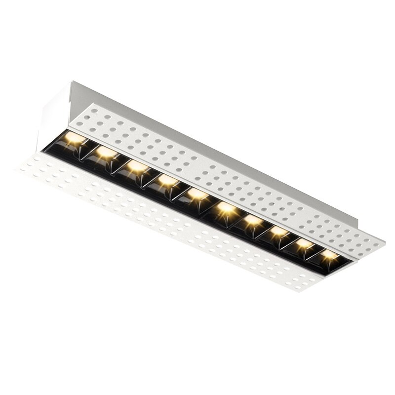Foco de rejilla lineal sin marco LED, de iluminación principal, moderno, 5W, 10W, 20W, accesorio magnético de instalación integrada