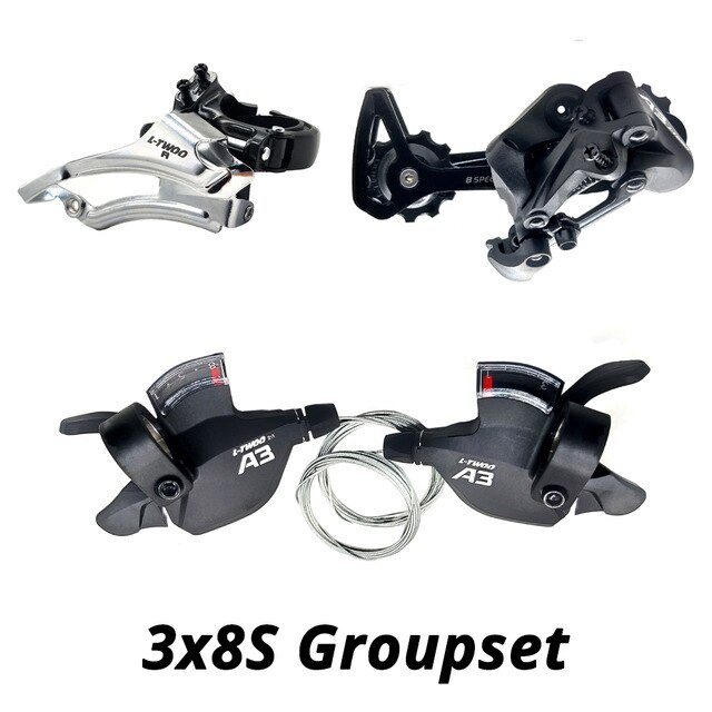 LTWOO A3 3X8 24 Vitesses Dérailleurs Groupset 8s manette de vitesse levier Dérailleur Avant 8 vitesses Arrière Commutateurs costume m310 m360 alivio m410: 3x8s Groupset